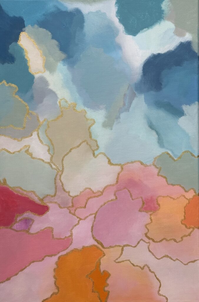 Zwischen den Farben I 60 40 cm I Acryl auf Leinwand